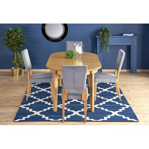 Table Ronde Extensible 100-200cm Placage Bois Cox