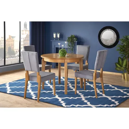 Table Ronde Extensible 100-200cm Placage Bois Cox