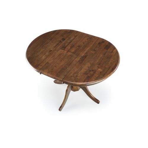 Table Ronde Extensible Style Noyer Avec Pied Central Walsor