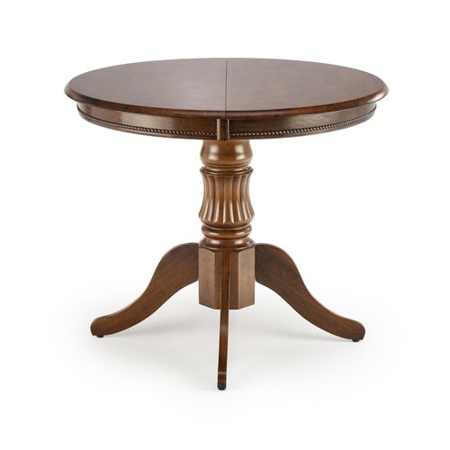 Table Ronde Extensible Style Noyer Avec Pied Central Walsor