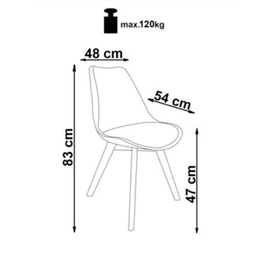 Chaise Scandinave Gris Foncé En Tissu Et Pieds Bois Massif Bertil