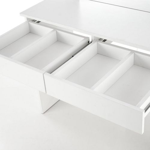 Coiffeuse Blanche Avec Tiroirs Et éclairage LED Stars