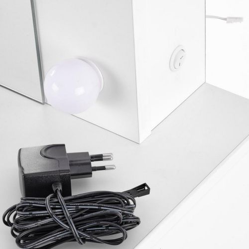 Coiffeuse Blanche Avec Tiroirs Et éclairage LED Stars