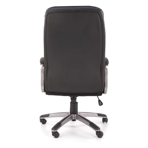 Fauteuil De Bureau En éco-cuir Noir Avec Structure En Métal Chromé Maze