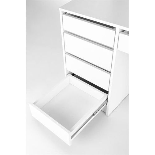 Coiffeuse Design Blanc à LED + Miroir Bromo