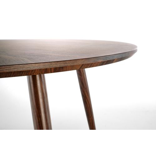 Table De Salle à Manger Ronde Aspect Noyer Groix