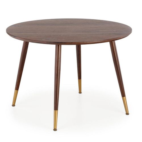 Table De Salle à Manger Ronde Aspect Noyer Groix