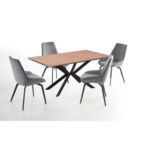 Table De Salle à Manger Extensible Avec Pied Central En Métal Extend