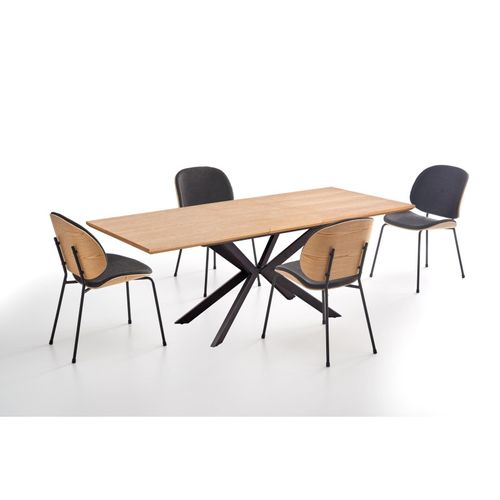Table De Salle à Manger Extensible Avec Pied Central En Métal Extend