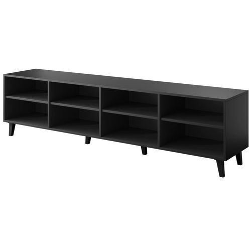 Meuble TV Design Noir Mat 200 Cm Fuji