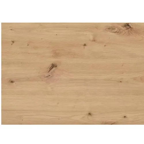 Table à Manger Noir Et Chêne Clair 120 Cm Loka