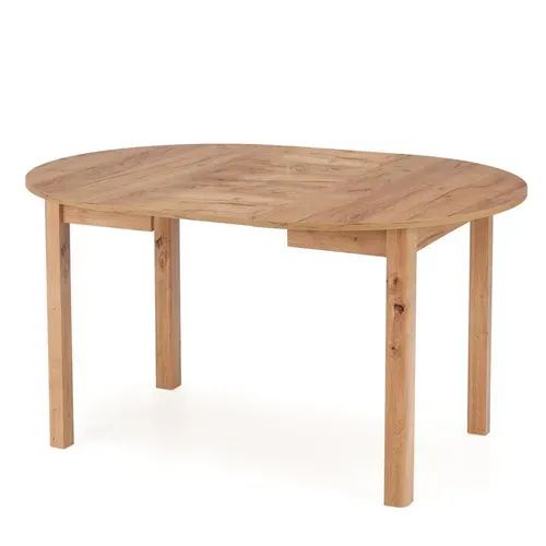Table à Manger Ronde 100cm Extensible Aspect Chêne Carene