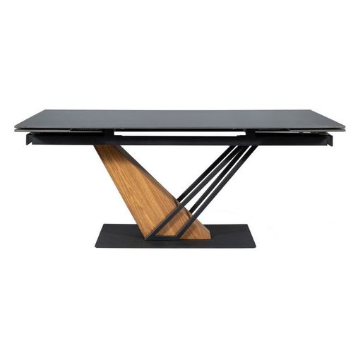 Table Design Extensible Métal et Effet Marbre 180-240cm Viro