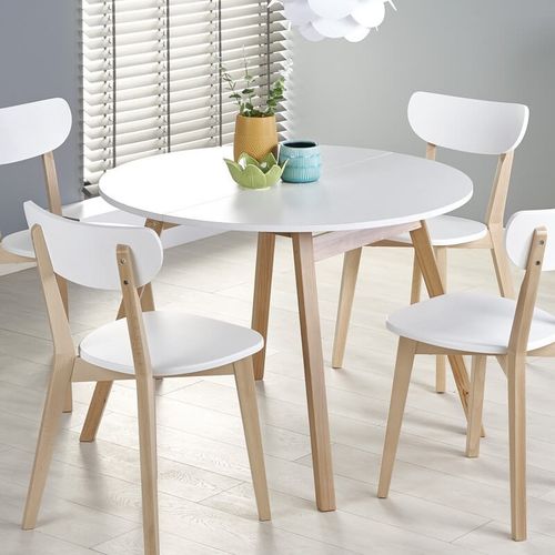 Table Ronde Scandinave Avec Rallonge 102cm Storend - Lot 4 Chaises Storend (360€)