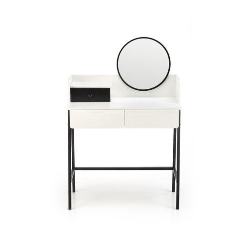 Coiffeuse Design Noire Et Blanche Avec Miroir Et 3 Tiroirs Morning ...