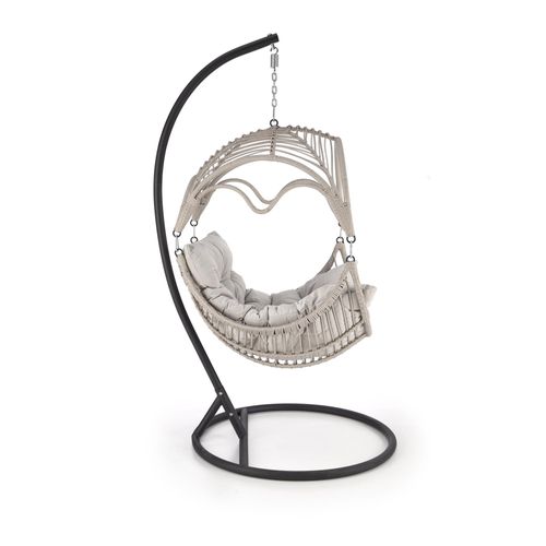 Fauteuil Suspendu Gris Clair En Rotin Synthétique Gardena