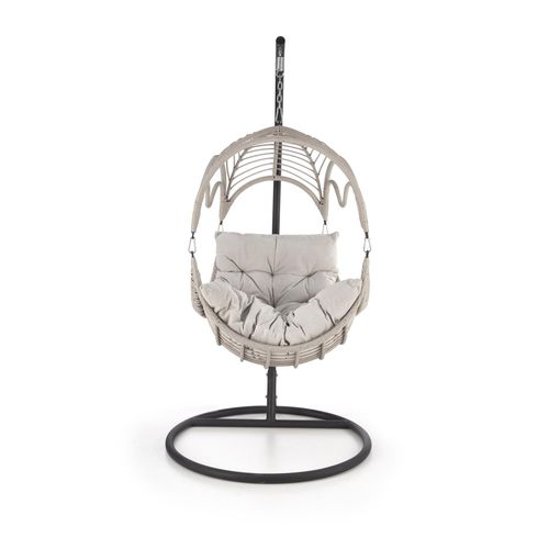 Fauteuil Suspendu Gris Clair En Rotin Synthétique Gardena