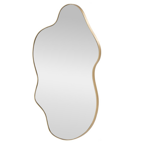 Miroir Mural Aluminium Doré 56 X 90 Cm Ely
