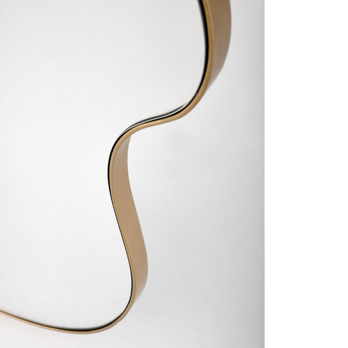 Miroir Mural Aluminium Doré 56 X 90 Cm Ely
