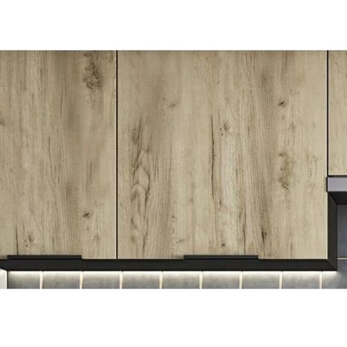 Cuisine 240 Cm Style Chêne Et Noir Charbon Justin