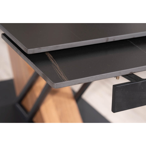 Table Design Extensible Céramique Effet Marbre 160-220 Cm Viro