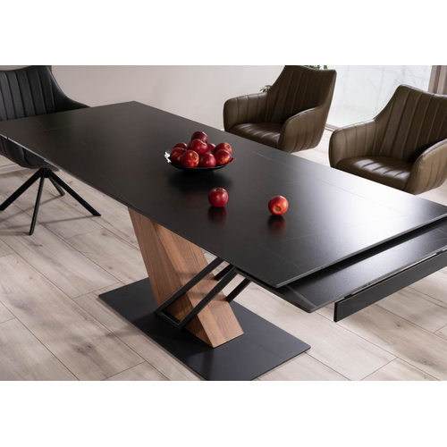 Table Design Extensible Céramique Effet Marbre 160-220 Cm Viro