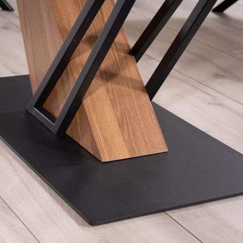 Table Design Extensible Céramique Effet Marbre 160-220 Cm Viro