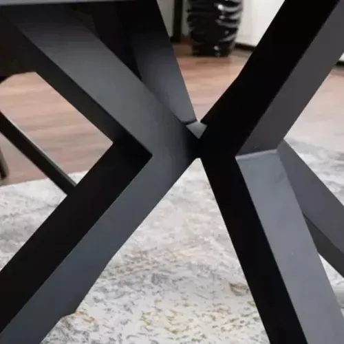 Table Design Céramique Effet Marbre Blanc 160-240 Cm Gatien