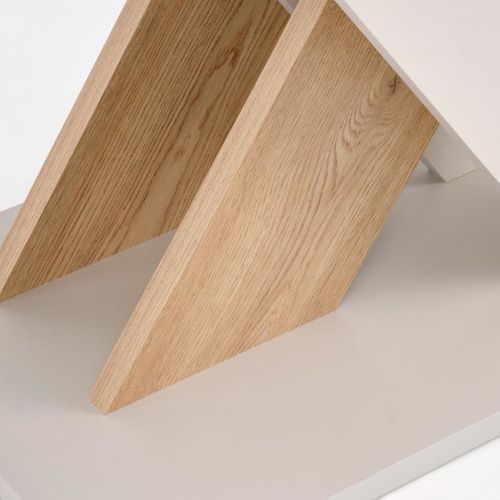 Table à Manger Extensible Avec Pied Central Beige Et Bois Apodis
