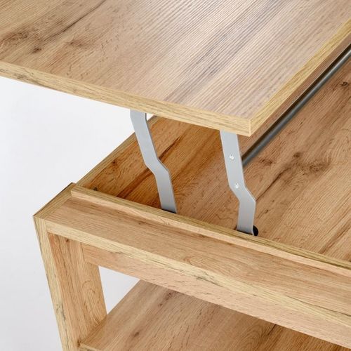Table Basse Relevable 120 X 65 Cm Couleur Chêne Gemma