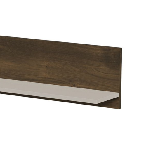 étagère Murale Contemporaine Beige Et Noyer 180 Cm Pump