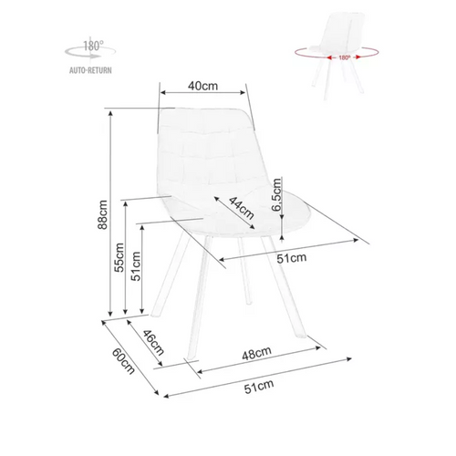 Chaise Velours Pivotante Cappuccino Piétement Métal Noir Mat Assise Haute Et Design Doux Montaj