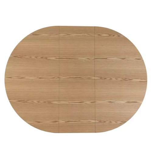 Table Ronde Extensible De 120 Cm Chêne Naturel Avec Pied En Chêne Sorin