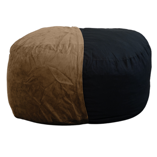 Pouf Géant Déhoussable Microsuède Chocolat 120 Cm