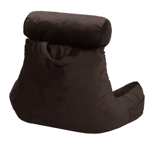 Coussin De Lecture Velours Chocolat 65 X 80 Cm
