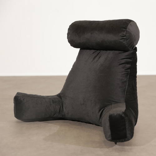 Coussin De Lecture Velours Noir 65 X 80 Cm