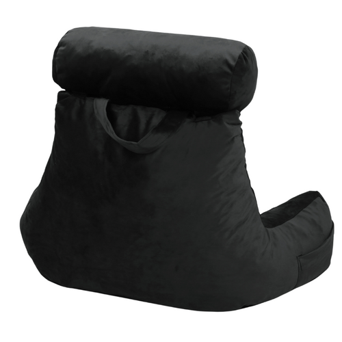 Coussin De Lecture Velours Noir 65 X 80 Cm