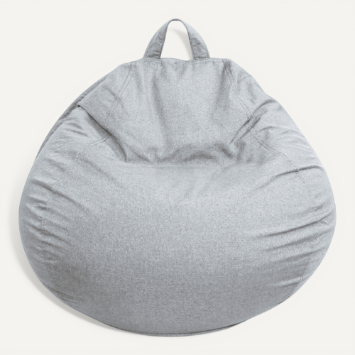 Pouf Poire Déhoussable Gris 80 X 70 Cm