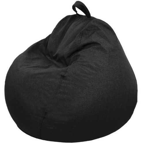 Pouf Poire Déhoussable Noir 80 X 70 Cm