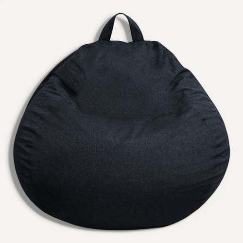 Pouf Poire Déhoussable Noir 80 X 70 Cm