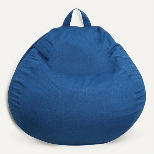 Pouf Poire Déhoussable Bleu 80 X 70 Cm