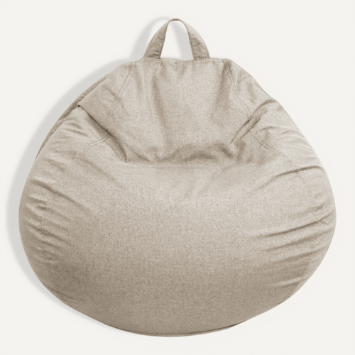 Pouf Poire Déhoussable Beige 80 X 70 Cm