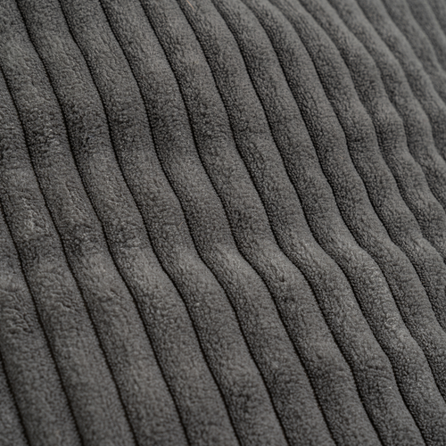 Pouf Poire Déhoussable Velours Côtelé - 105x85 Cm Gris Foncé