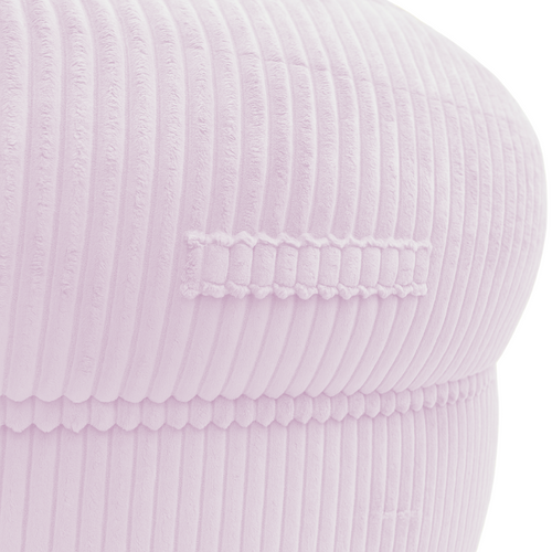 Pouf XXL Déhoussable En Velours Côtelé 110x100 Cm Rose