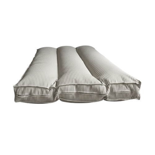 Futon Déhoussable En Velours Côtelé 90x190 Cm Gris Clair