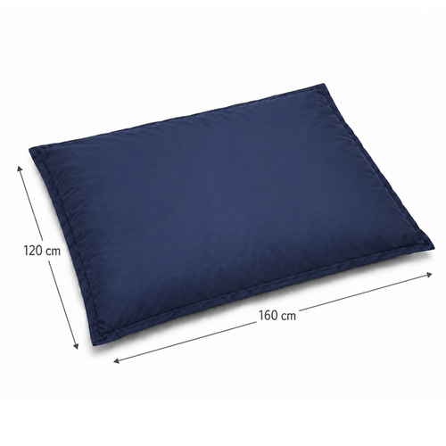 Pouf Extérieur Imperméable Anti-uv Déhoussable 120x160 Cm Bleu