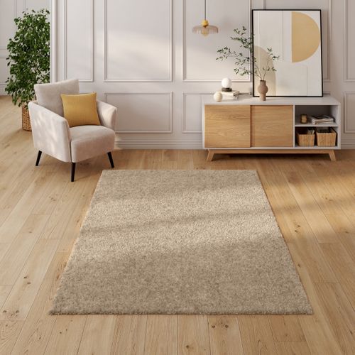 Tapis 160x230 cm LUZ Beige vue d'ambiance 1