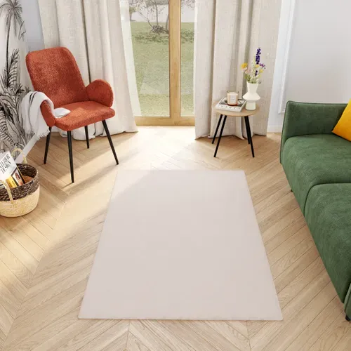 Tapis 100x150 cm RABBIT Blanc vue d'ambiance 1