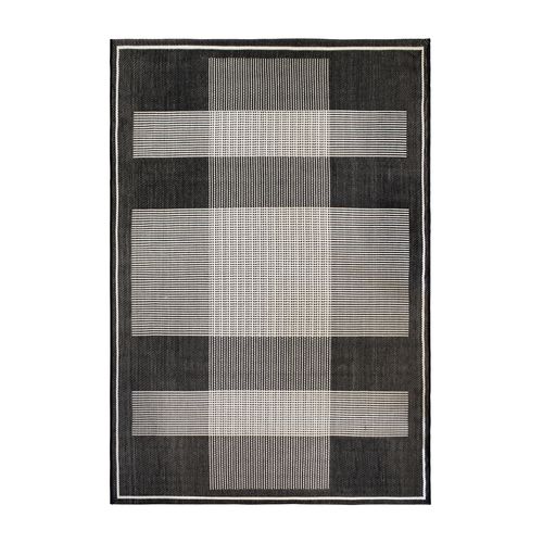 Tapis 160x230 cm TRISTAN Noir vue de face