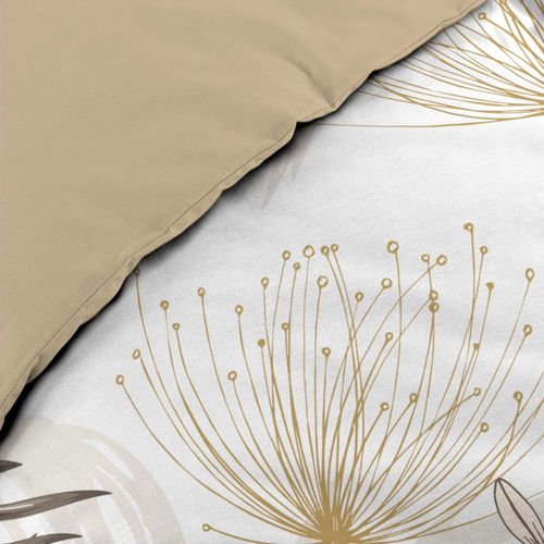 Parure De Lit Bastille - Housse De Couette 240x220 Cm + Drap-housse Beige 140x190 Cm